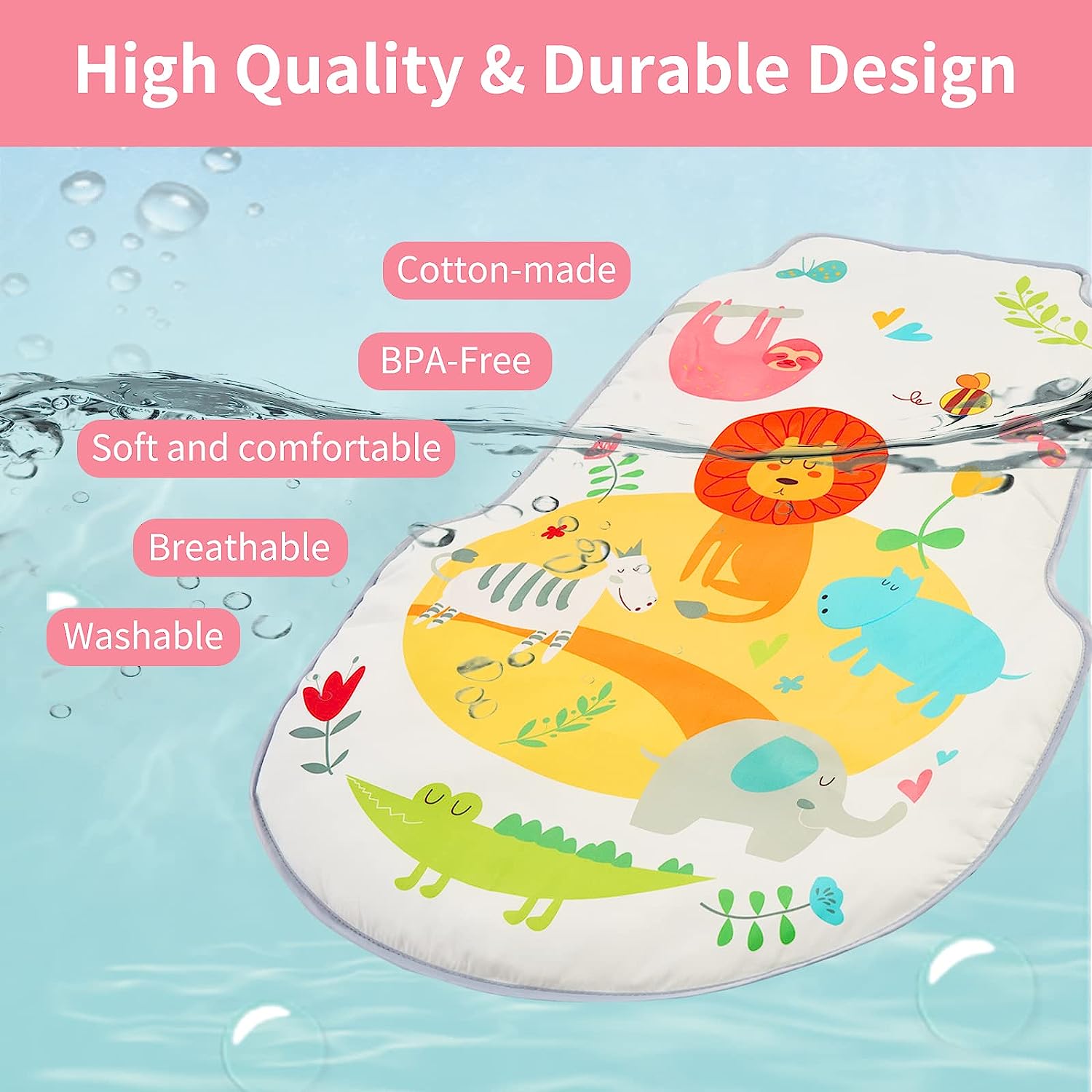 Eners Baby Gyms Play Mats Musical Activity Center Baby Piano Gym Mat Tummy Time Padded Mat for Newborn Toddler Infants(Red) - Image 5